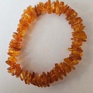 Natural Baltic Amber chip bracelet